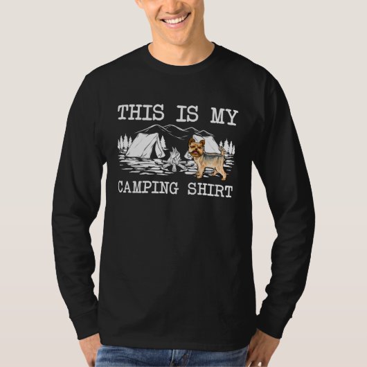 Campfire Yorkshire Terrier Dog This Is My Camping Tシャツ (正面)