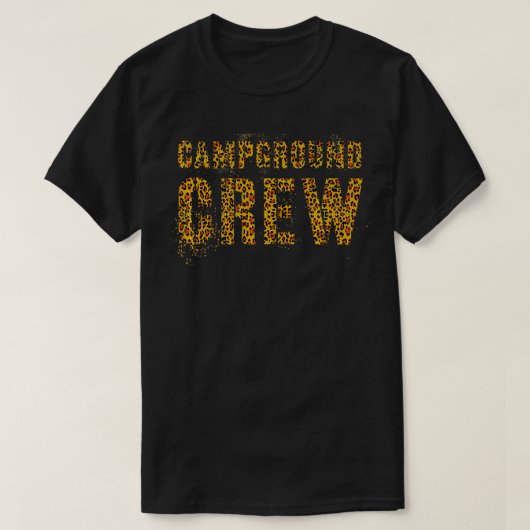 CAMPGROUND CREW Leopard Print Host Summer Counselo Tシャツ (デザイン正面)