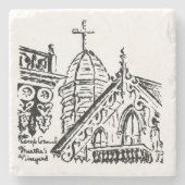 Campground Motif by Babbie - Martha's Vineyard ストーンコースター (正面)