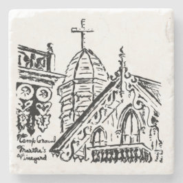 Campground Motif by Babbie - Martha's Vineyard ストーンコースター