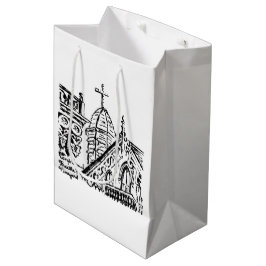 Campground Motif by Babbie - Martha's Vineyard ミディアムペーパーバッグ