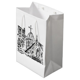 Campground Motif by Babbie - Martha's Vineyard ミディアムペーパーバッグ