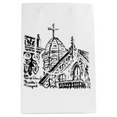 Campground Motif by Babbie - Martha's Vineyard ミディアムペーパーバッグ (正面)