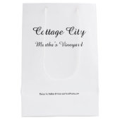 Campground Motif by Babbie - Martha's Vineyard ミディアムペーパーバッグ (裏面)