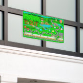 Campground Roads for Cars 2 1/2' x 4' 横断幕 (ビルの外側)