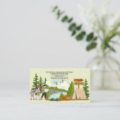 Campground RV Park Rustic Outdoor Business Design 名刺 (スタンド正面)