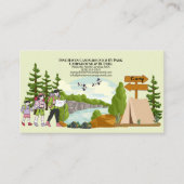 Campground RV Park Rustic Outdoor Business Design 名刺 (正面)