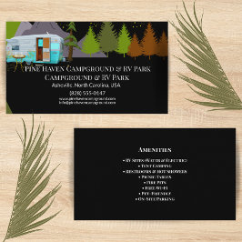 Campground & RV Park Rustic Outdoor Design 名刺