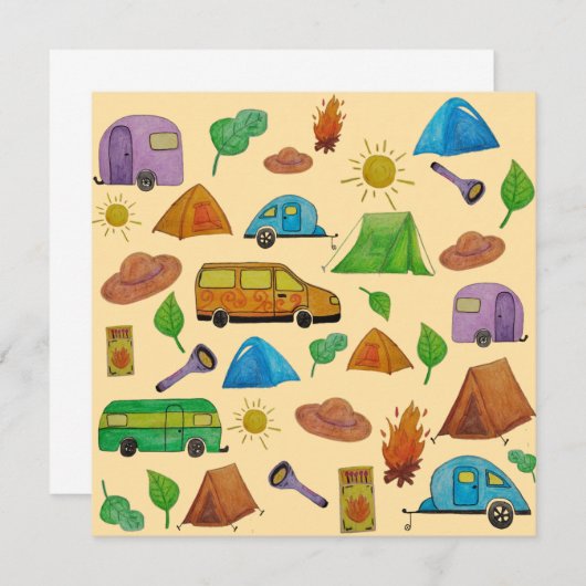 Camping adventure 招待状 (正面/裏面)