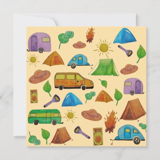 Camping adventure 招待状 (正面)