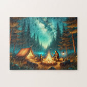 Camping Adventure Father & Child Campfire ジグソーパズル (横)