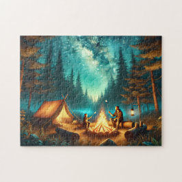 Camping Adventure Father & Child Campfire ジグソーパズル