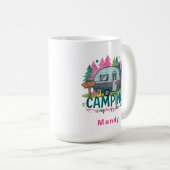 Camping Adventure Gift Mug with Name コーヒーマグカップ (正面右)