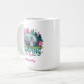 Camping Adventure Gift Mug with Name コーヒーマグカップ (正面左)