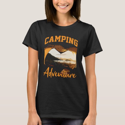 Camping Adventure Inspirational Amusing Camping Qu Tシャツ (正面)
