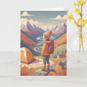 Camping Adventure Wishes カード (黄色い花)