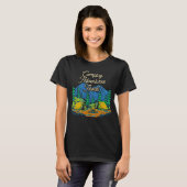 Camping Adventures Await Camper Vacation Camp Trip Tシャツ (正面フル)