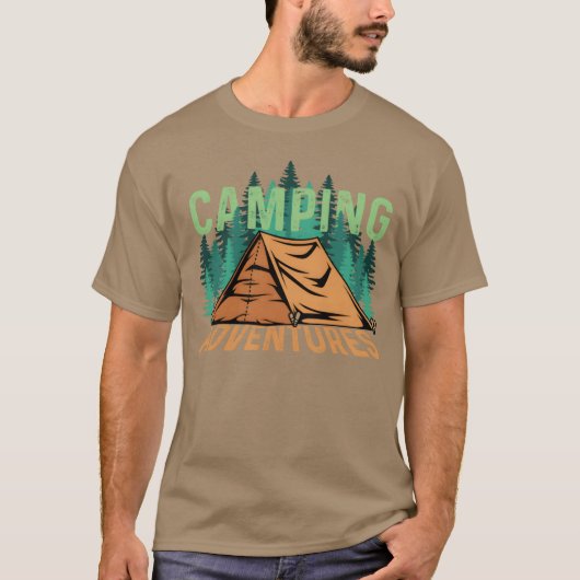 Camping Adventures Nature Person Gift friends Tシャツ (正面)