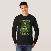 Camping And Dogs Are My Therapy Tシャツ (正面フル)