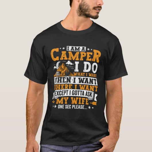 Camping Apparel Camper Outdoor Travel for Men  1 Tシャツ (正面)