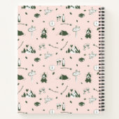 Camping Bachelorette Party Bach Weekend Pink Green ノートブック (裏面)