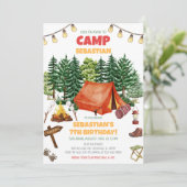 Camping Birthday Party  招待状 (スタンド正面)