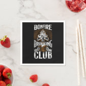 Camping Bonfire Drinking Club Campfire Drunk Alcoh スタンダードカクテルナプキン (インサイチュ)