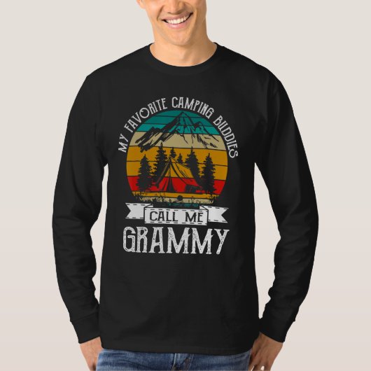 Camping Buddies Call Me Camping Grammy Camper Tシャツ (正面)