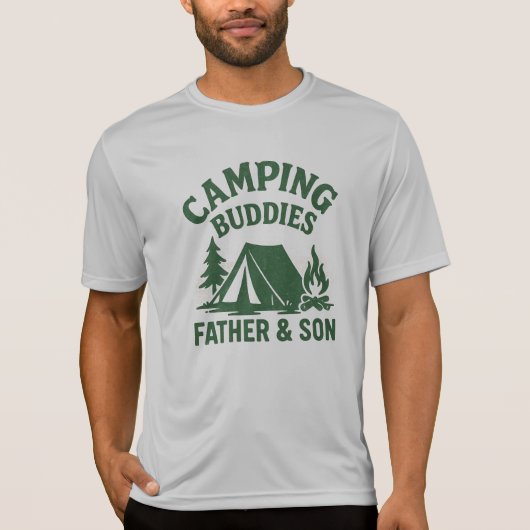 Camping Buddies Father Son Outdoor Adventure Tシャツ (正面)