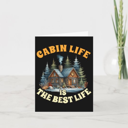 Camping Camper Cabin Life Is The Best Life Lake Li カード (正面)