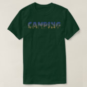 Camping Camper Forest Camp Night Trees Campfire St Tシャツ (デザイン正面)