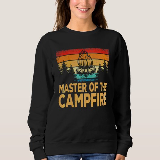 Camping Campfire Master Nature Loving Adventurer スウェットシャツ (正面)