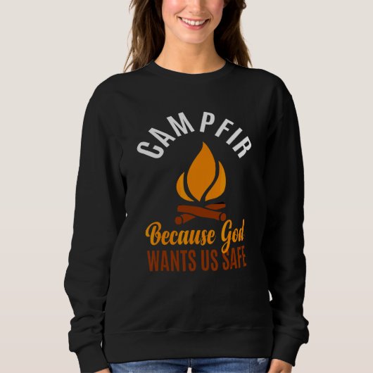 Camping Campfires Essential Summer Vacation スウェットシャツ (正面)