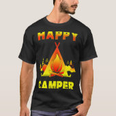 Camping   Camping  with Sayings Happy Camper Tシャツ (正面)