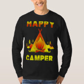 Camping Camping with Sayings Happy Camper Tシャツ (正面)