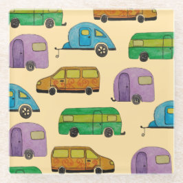 Camping caravans ガラスコースター