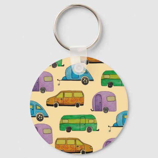 Camping caravans キーホルダー (正面)