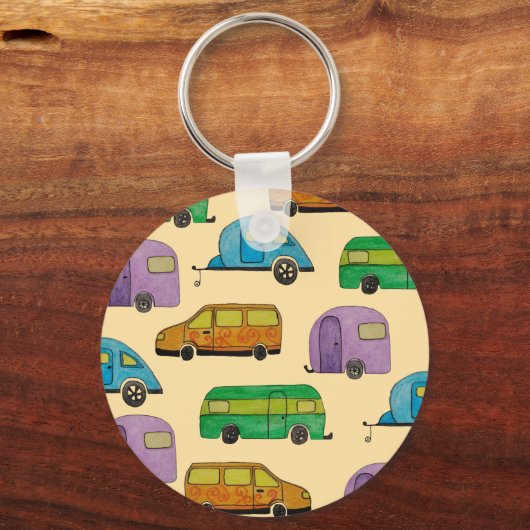 Camping caravans キーホルダー (正面)