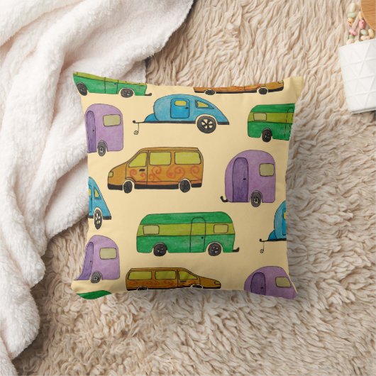 Camping caravans クッション (ブランケット)