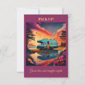 Camping Card: Outdoors Adventure Note Card サンキューカード (正面)