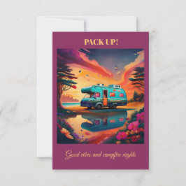 Camping Card: Outdoors Adventure Note Card サンキューカード