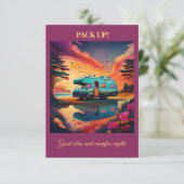 Camping Card: Outdoors Adventure Note Card サンキューカード (スタンド正面)