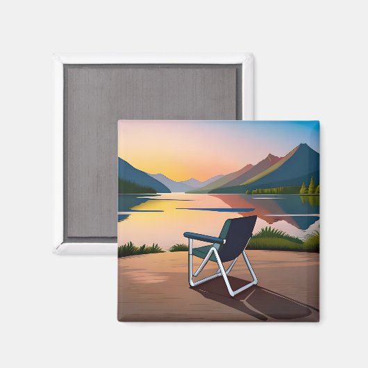 Camping chair マグネット (正面/裏面)