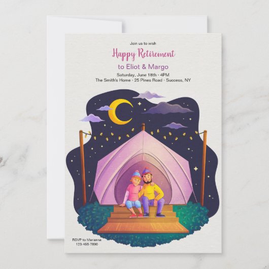 Camping Couple 招待状 (正面)