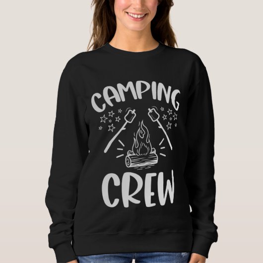 Camping Crew  Family Camping Trip Smores I Camp No スウェットシャツ (正面)