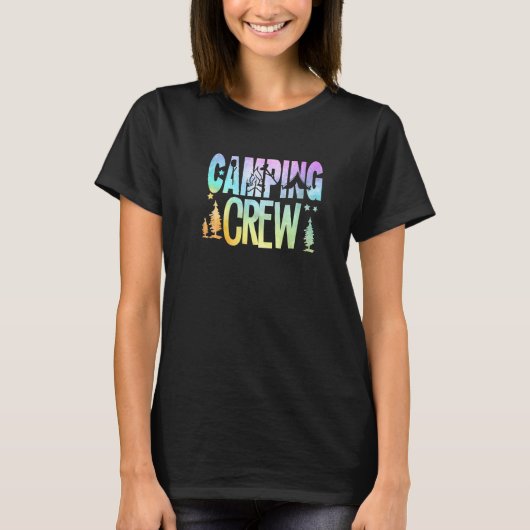 Camping Crew  RV Camper Outdoors Vacation Adventur Tシャツ (正面)