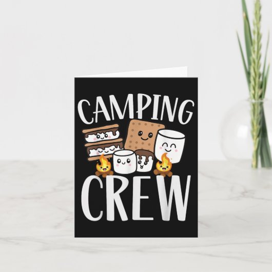 Camping Crew Smore Campfire Group Squad Team Kids  カード (正面)