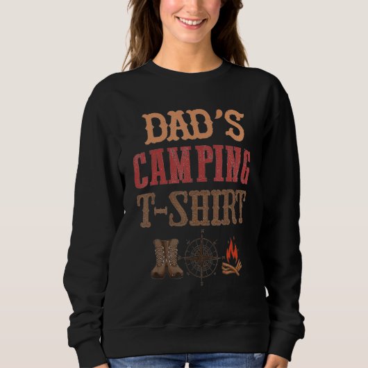 Camping Dad Father's Day Funny Hiking Adventure Fi スウェットシャツ (正面)