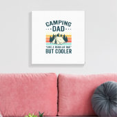 Camping Dad Vintage Retro Outdoor Vector Shirt Des キャンバスプリント (インサイチュ (リビング))