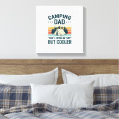 Camping Dad Vintage Retro Outdoor Vector Shirt Des キャンバスプリント (インサイチュ (寝室))